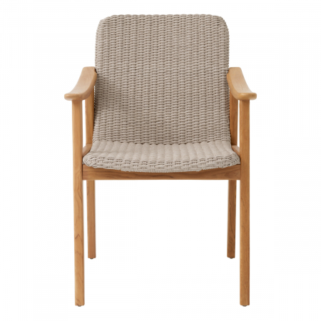 Scaun pentru exterior, Honolulu tec natur, Dims: W. 58.5 | D. 62 | H. 89 | SD. 49.5 | SH. 45.5 | AH. 65  (CM) [2]