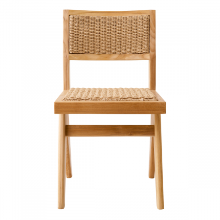 Scaun pentru exterior, Niclas din tec, Dims: W. 46.5 | D. 52 | H. 85 | SD. 44 | SH. 49  (CM) [2]