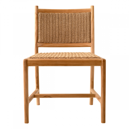 Scaun pentru exterior, Pivetti din tec natur, Dims: W. 56.5 | D. 57 | H. 84 | SD. 45.5 | SH. 46.5  (CM) [2]