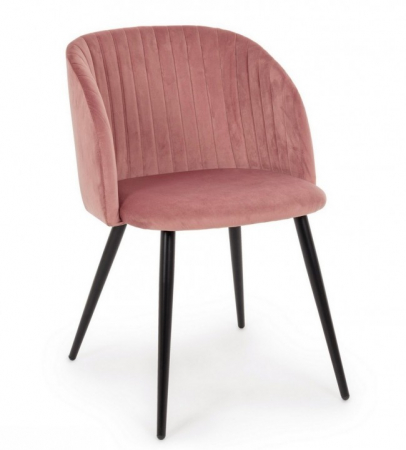 Lichidare stoc - Scaun Queen, Otel, Roz, 53x57x81.5 cm
