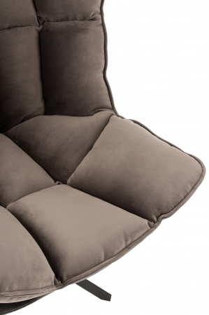 Scaun cu perna Relax, Metal/Textil, Gri, 78x73x92 cm [6]