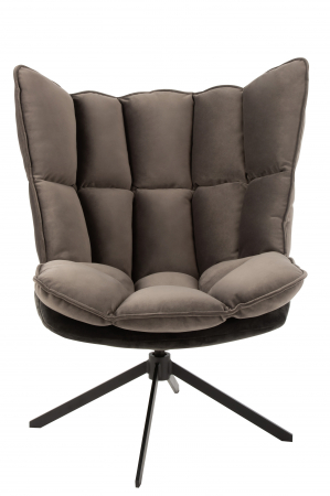 Scaun cu perna Relax, Metal/Textil, Gri, 78x73x92 cm [2]