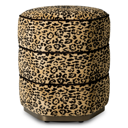 Scaun Roosevelt cu finisaj bronz Bernard leopard camel |W. 46 | D. 43 | H. 54 cm [2]