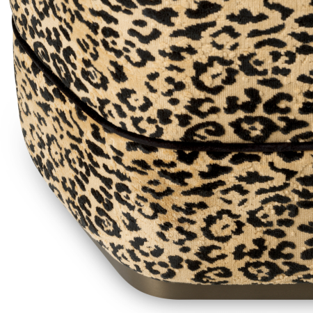 Scaun Roosevelt cu finisaj bronz Bernard leopard camel |W. 46 | D. 43 | H. 54 cm [4]