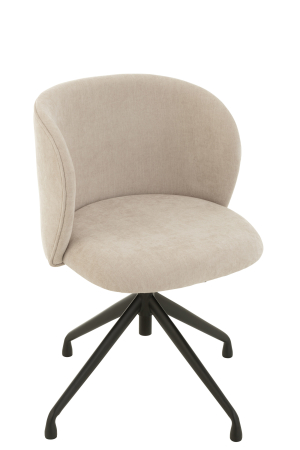 BIROU - Scaun Rotativ, Ajustabil pe inaltime, Textil, Bej
