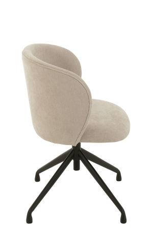 Scaun Rotativ, Ajustabil pe inaltime, Textil, Bej [2]