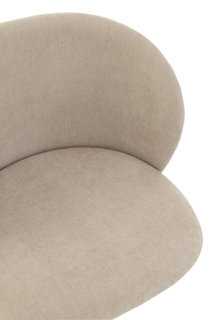 Scaun Rotativ, Ajustabil pe inaltime, Textil, Bej [5]