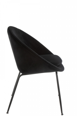 Scaun Round, Metal/Textil, Negru, 69x56.5x80 cm [2]
