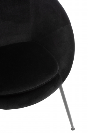 Scaun Round, Metal/Textil, Negru, 69x56.5x80 cm [5]