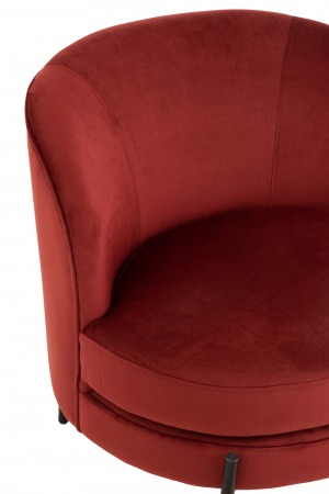Scaun Round, Metal/Textil, Rosu, 66x127x68 cm [6]