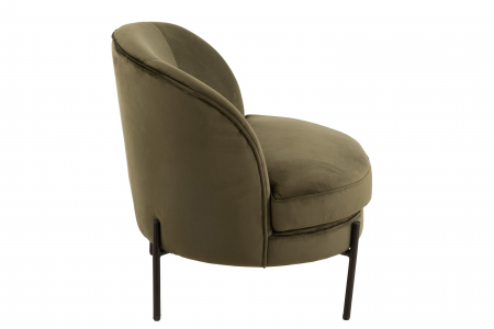 Fotoliu Round, Textil/Lemn, Verde, 66x67x71 cm [2]