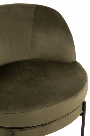 Fotoliu Round, Textil/Lemn, Verde, 66x67x71 cm [5]