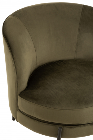 Fotoliu Round, Textil/Lemn, Verde, 66x67x71 cm [6]