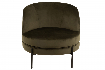Fotoliu Round, Textil/Lemn, Verde, 66x67x71 cm [1]