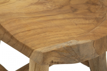 Scaun SEL din tec reciclat 40x32x42 cm (piesa unica) [6]