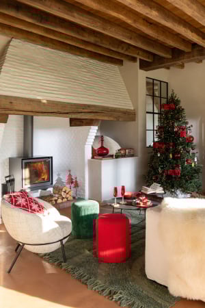 SALE % - Scaun Striatii, MDF, rosu