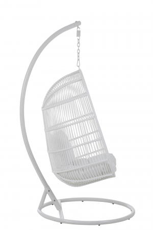 Scaun Suspendat, Metal, Alb, 119x105x193 cm [2]