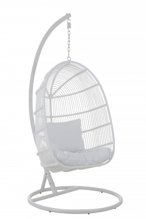Fotolii - Scaun Suspendat, Metal, Alb, 119x110x193 cm