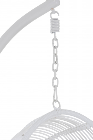 Scaun Suspendat, Metal, Alb, 119x110x193 cm [4]