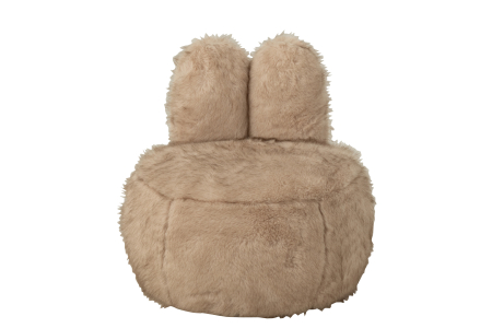 Scaun Teddy, cu urechi de iepuras, lemn, taupe [2]