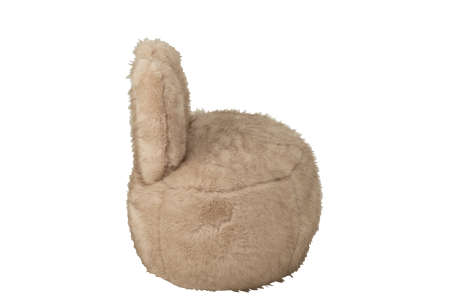 Scaun Teddy, cu urechi de iepuras, lemn, taupe [3]