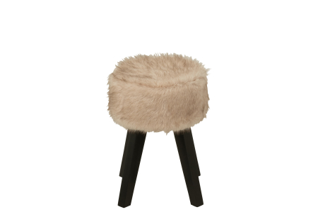 Scaun Teddy, picioare din lemn, culoare taupe, lemn [2]