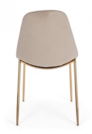 Scaun Terry, Otel-Matase, Bej-Auriu, 48x55x85 cm [2]