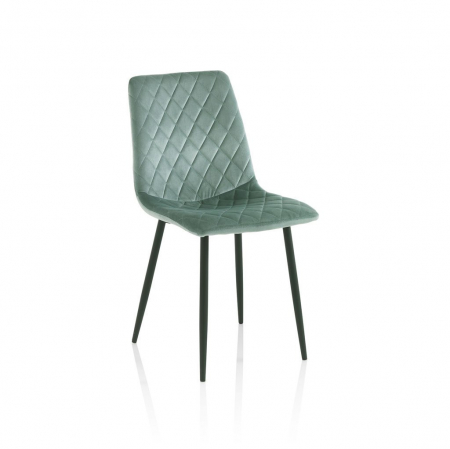 SALE % - Scaun VALDINA, Metal/Catifea, Albastru marin , 44x50x88 cm