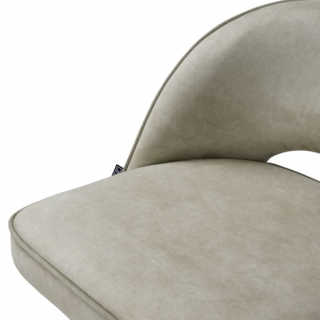 Scaune counter, Cliff, textil Mayer silver | picioare cu finisaj negru și alamă, W. 51 | D. 52 | H. 92.5 | SD. 45.5 | SH. 69 cm, set de 2 [5]