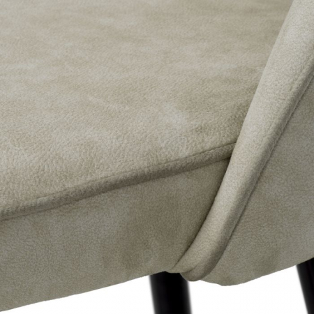 Scaune counter, Cliff, textil Mayer silver | picioare cu finisaj negru și alamă, W. 51 | D. 52 | H. 92.5 | SD. 45.5 | SH. 69 cm, set de 2 [6]