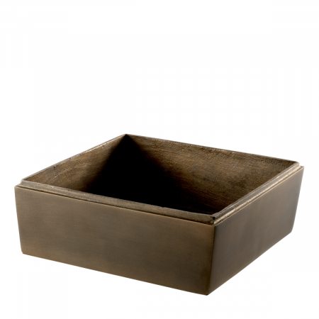 Scrumieră Deluxe, finisaj din alamă cu aspect vintage, L. 20 | W. 20 | H. 9 cm [1]