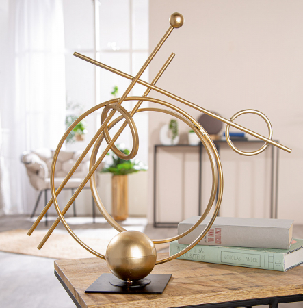 Sculptură, Abstracto, Metal, auriu, PU 1, L. 13 cm, L. 48 cm, H. 45,5 cm [5]