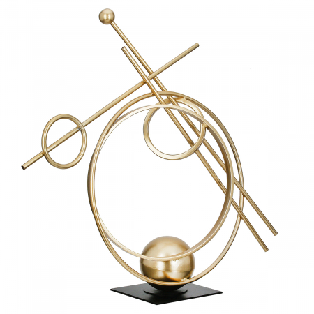 SALE % - Sculptură, Abstracto, Metal, auriu, PU 1, L. 13 cm, L. 48 cm, H. 45,5 cm