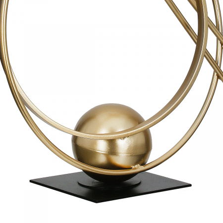 Sculptură, Abstracto, Metal, auriu, PU 1, L. 13 cm, L. 48 cm, H. 45,5 cm [3]