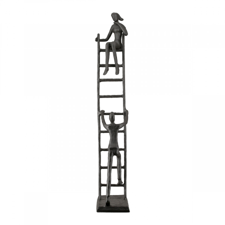 Sculptură, Așteptări, Motiv cuplu, scară, Fier, maro închis, PU 2, L. 5,5 cm, L. 17 cm, H. 33,5 cm [2]