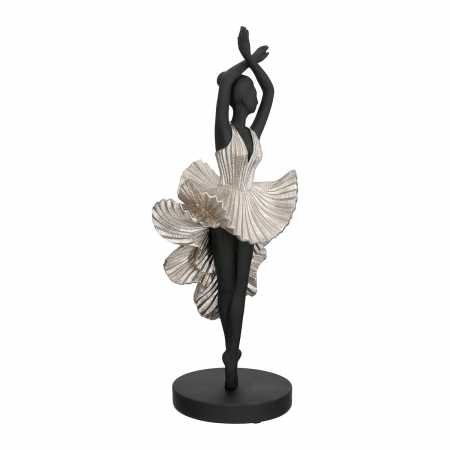 SALE % - Sculptură, Balerina, Ballet, Polirășină, negru, PU 1, H. 44 cm, D. 13,5 cm