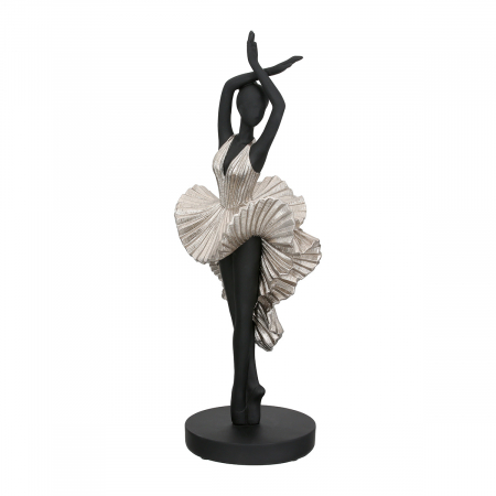 Sculptură, Balerina, Ballet, Polirășină, negru, PU 1, H. 44 cm, D. 13,5 cm [1]
