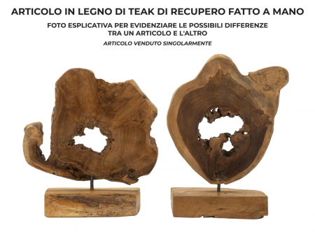 Sculptură, Bintang din tec reciclat 31x13x35 cm (piesa unica) [6]
