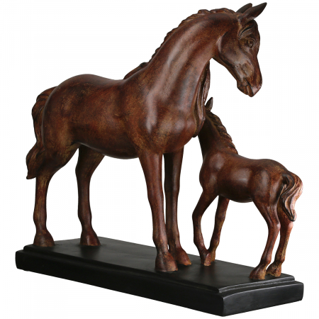 Sculptură, Cal, Rășină sintetică, maro, PU 1, L. 14 cm, L. 37 cm, H 33 cm [2]