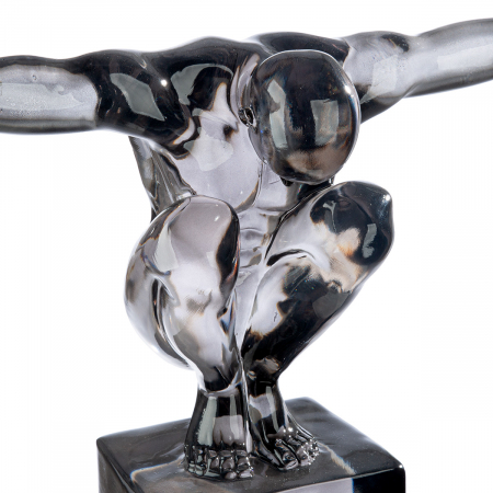 Sculptură, Cliffhanger, Gris, Acrilic, gri, PU 1, L. 16 cm, L. 49 cm, H. 33,5 cm [2]