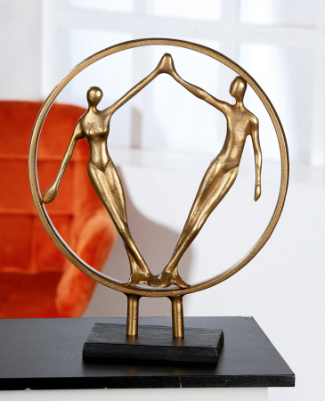 Dragobete - Sculptură din aluminiu, Hand in Hand