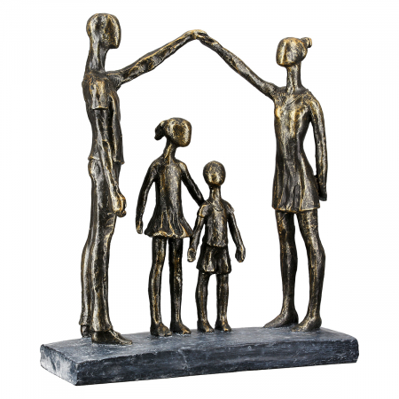 Sculptură, Familie, Mâini ocrotitoare, Polirășină, bronz, PU 1, L. 8,5 cm, L. 26 cm, H. 30 cm [1]