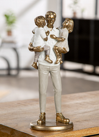 Sculptură, Familie, Rășină sintetică, auriu, PU 2, L. 8 cm, L. 11 cm, H 26 cm [4]
