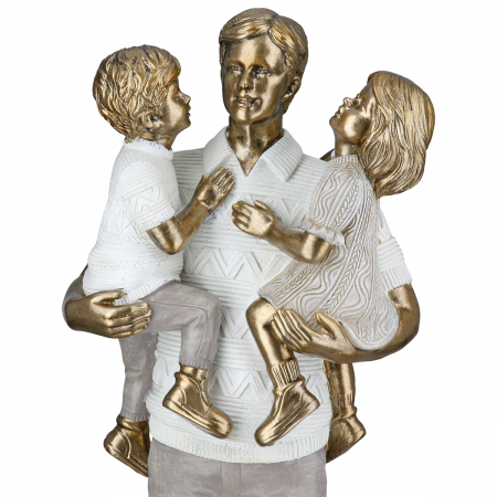 Sculptură, Familie, Rășină sintetică, auriu, PU 2, L. 8 cm, L. 11 cm, H 26 cm [3]