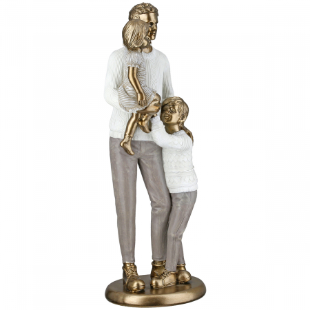 Sculptură, Familie, Rășină sintetică, auriu, PU 2, L. 8 cm, l. 9 cm, H 26 cm [2]