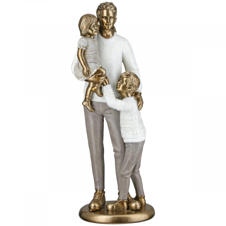 Sculptură, Familie, Rășină sintetică, auriu, PU 2, L. 8 cm, l. 9 cm, H 26 cm [1]