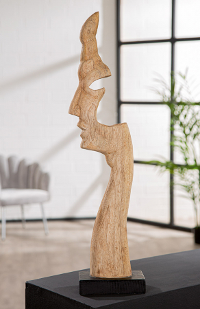 Sculptură, Față, lemn de mango, culori naturale, PU 1, L. 9 cm, l. 16 cm, H 67 cm [3]