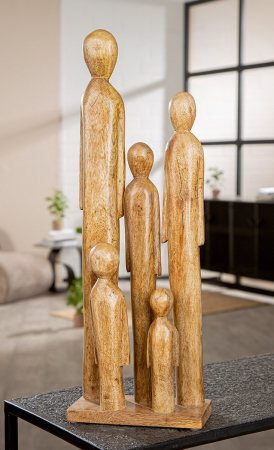 Sculptură, Grup, Lemn de mango, culori naturale, PU 1, L. 9 cm, L. 18 cm, H 53 cm [4]