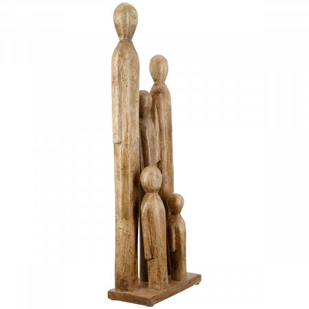 Sculptură, Grup, Lemn de mango, culori naturale, PU 1, L. 9 cm, L. 18 cm, H 53 cm [3]