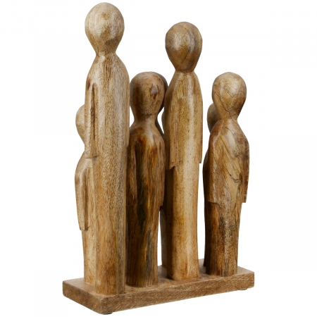 Sculptură, Grup, Lemn de mango, culori naturale, PU 2, L. 8 cm, L. 18 cm, H 29 cm [2]